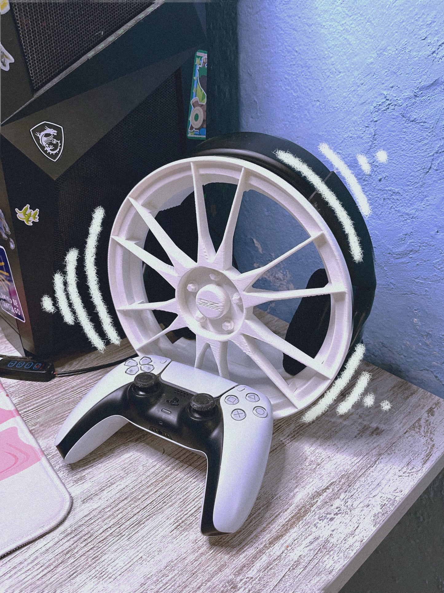 Soporte para cascos y mando